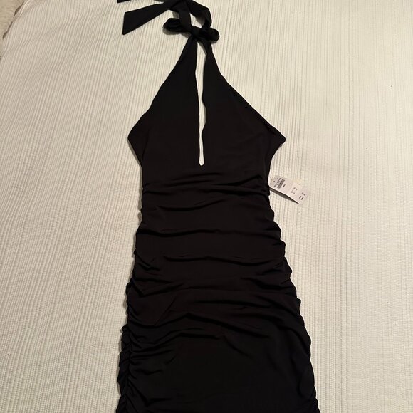 NWT Abercrombie & Fitch Multiway Ruched Halter Mini - Small - Picture 3 of 7